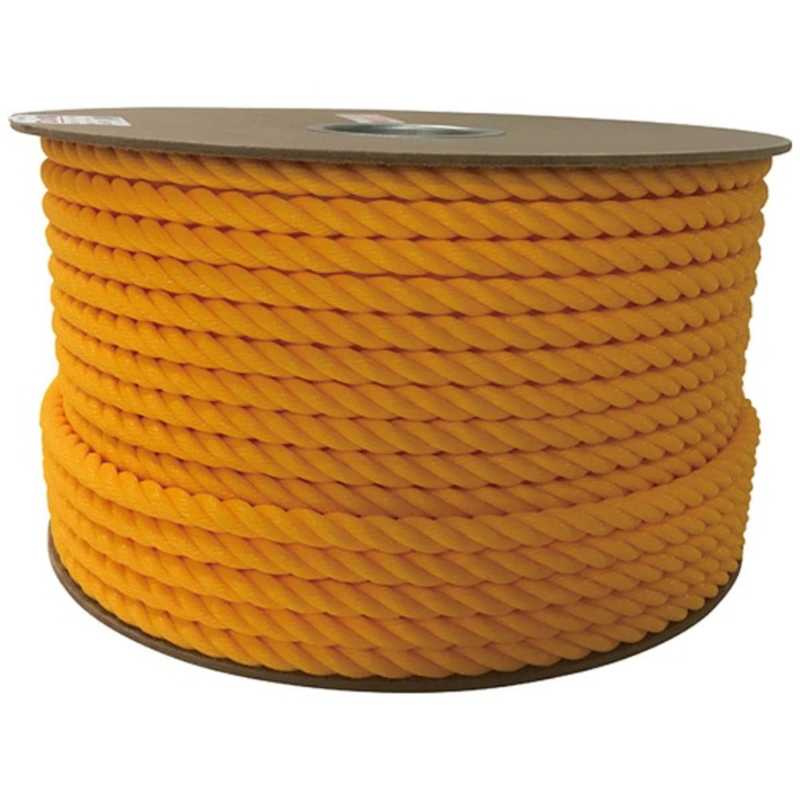 ユタカメイク　ユタカ ポリエチレンロープドラム巻 12mm×100m イエロー　PRE-60