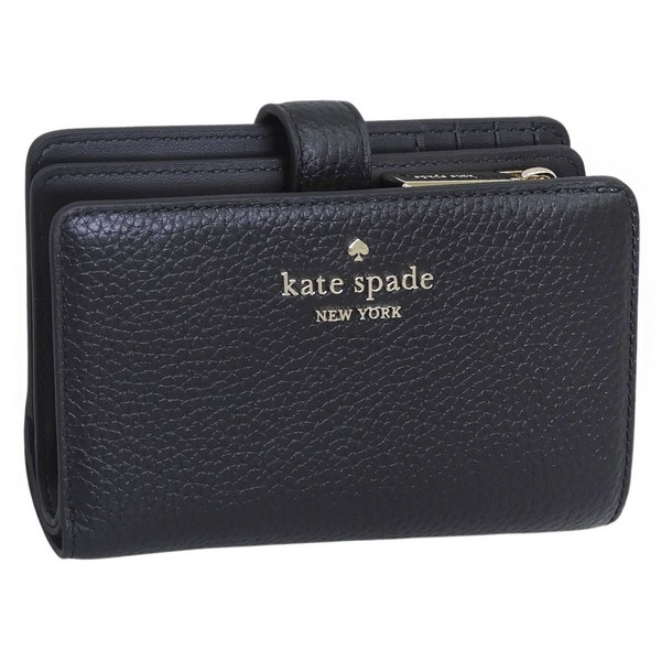 ケイトスペード 財布 レディース 二つ折り財布 アウトレット レザー ブラック WALLETS MED COMBIFLD KN750-001 KATE SPADE
