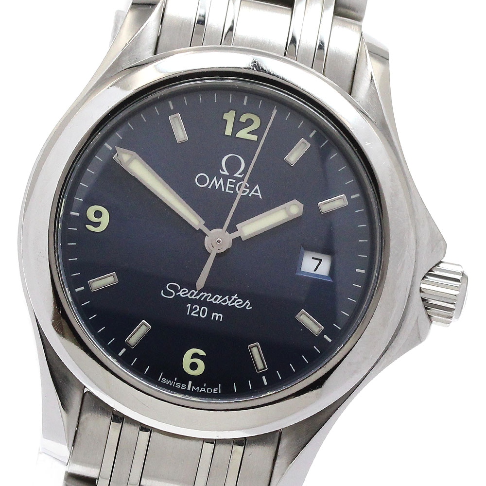 オメガ OMEGA 2571.83 シーマスター120 デイト クォーツ レディース 保証書付き_938571【中古】