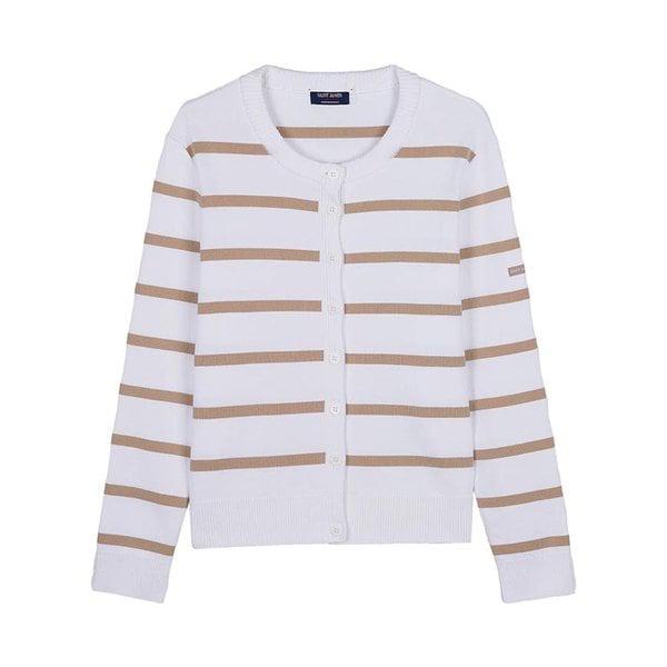 [セントジェームス] SS26 女性 ペルピニャン カーディガン PERPIGNAN BLANC TOILE