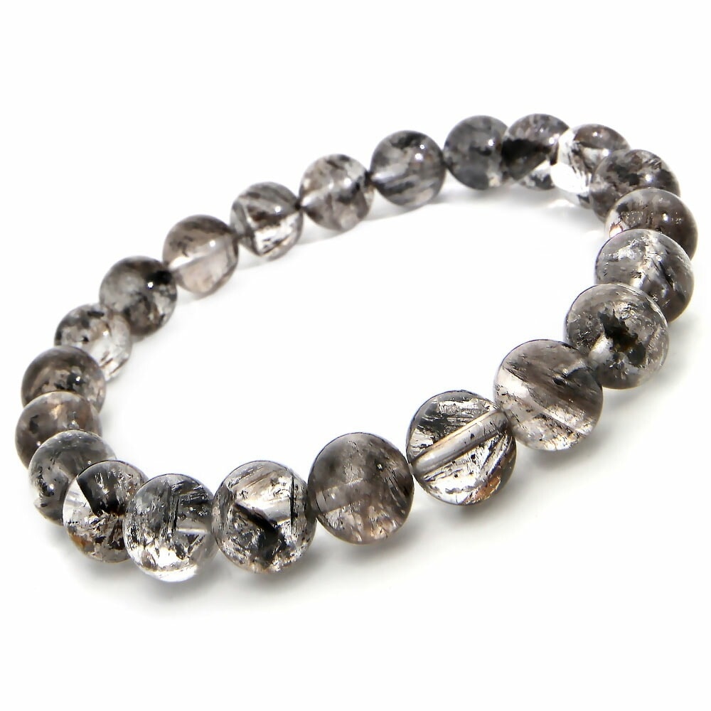 カーボンインクォーツ ブレスレット 8mm パワーストーン ブレスレット メンズ レディース 天然石 数珠 アクセサリー メンズブレスレット レディースブレスレット パワーストーンブレスレット 天然石