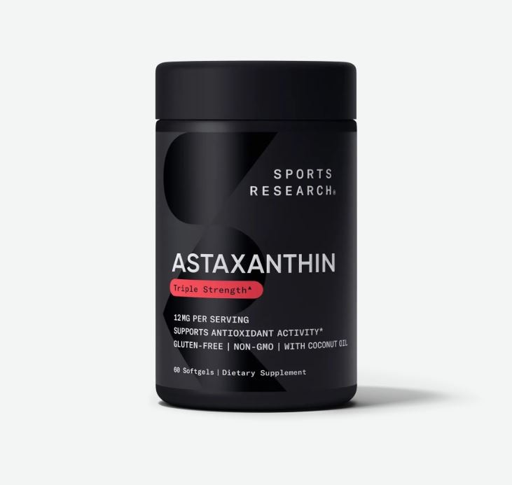 (スポーツリサーチ) アスタキサンチン, トリプルストレングス 12mg 60ソフトジェル