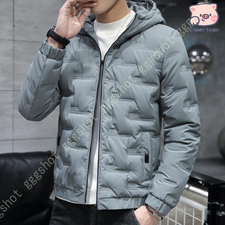 冬の新作ウルトラ ライトダウン フード付き ジャケット メンズ アウター コート 中綿 コンパクト ダウンジャケット 上着 ダウンコート シンプル 無地 黒 軽量 撥水