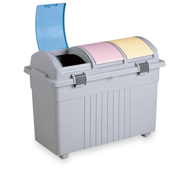 激安本物 カラー エコ3分別ゴミボックス/分別ゴミ箱 容量：約100L 施設
