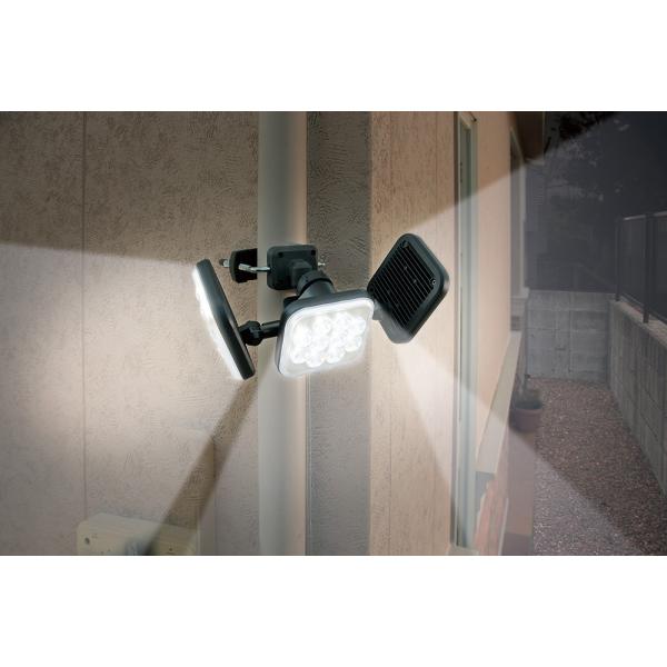 防犯センサーライト 人感 屋外照明 フリーアーム式 LED 最大4000ルーメン 14Wx3灯 優れた探知 24時間警戒灯