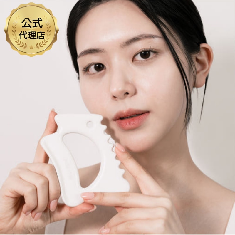 【正規代理店】ベルローズ 韓国製セラミック かっさマッサージ器/フェイス・頭皮・ボディ・腕用 陶磁器グアシャ/ リンパ・経絡ケアに