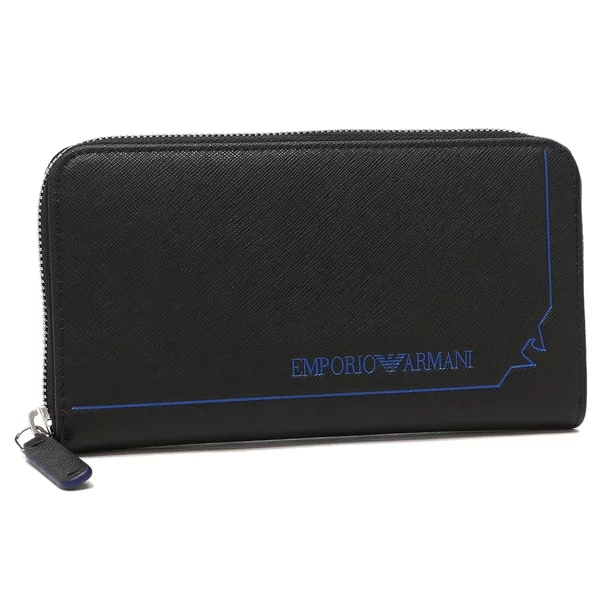 長財布 ラウンドファスナー ブラック メンズ EMPORIO ARMANI YEME49 Y731E 80001