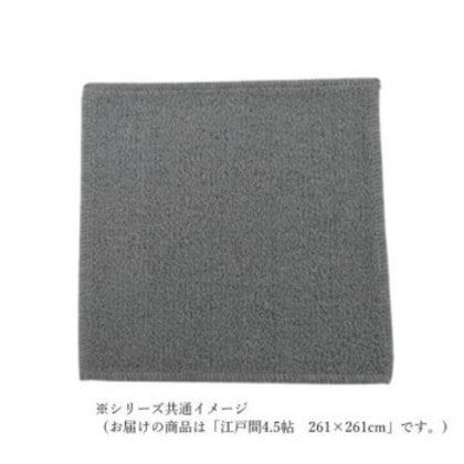 マカロンループ ループパイルカーペット 防ダニ抗菌防炎・床暖対応 グレー 江戸間4.5帖 261×261