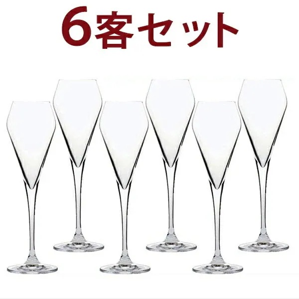 送料無料 V07 6客セット 1客あたり865円 G＆C シャンパーニュ ヴィノフィル07 ノンレッド クリスタル 6客セット グラス ^ZCGCV056^