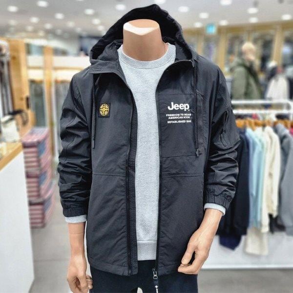 男女共用テープ飾りフード付きウインドブレーカー(JO1JPU204)_DG