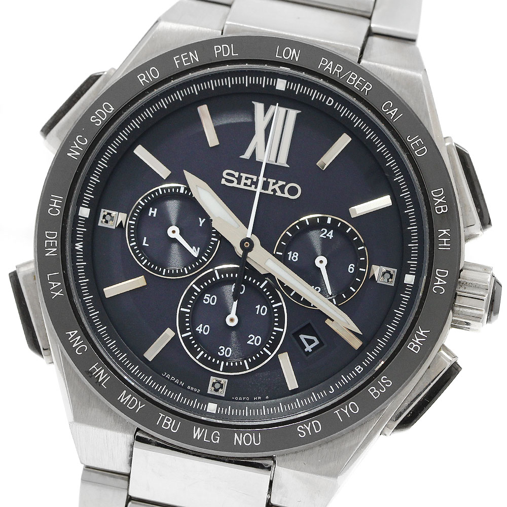 セイコー SEIKO SAGA209/8B92-0AF0 ブライツ フライト エキスパート ソーラー電波 メンズ 箱・保証書付き_944405【中古】