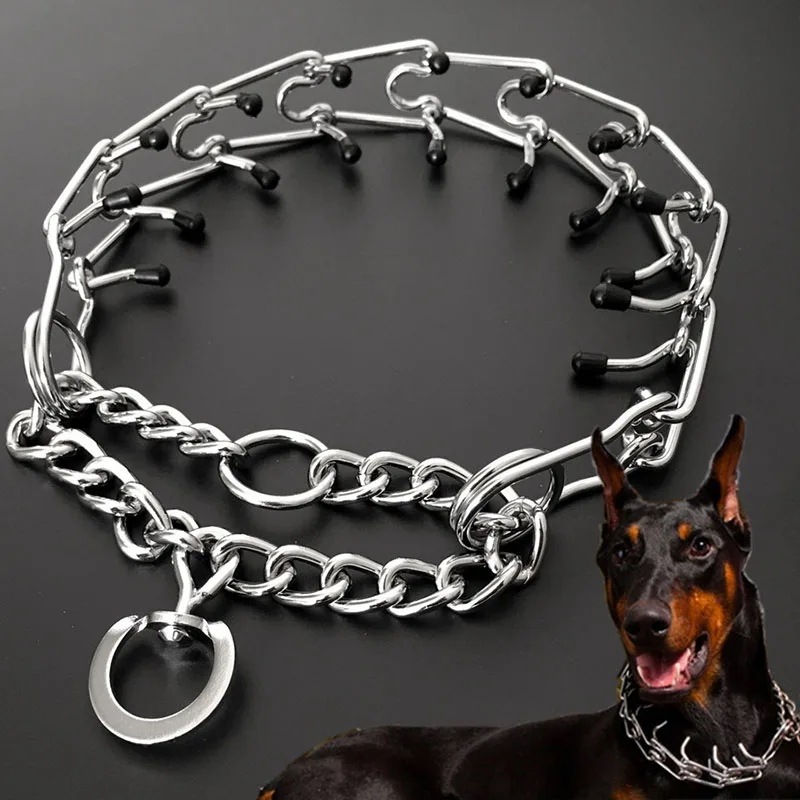 快適なゴムチップを備えた犬のトレーニングカラー,取り外し可能なステンレス鋼のペットの形をした安全で安全に調整可能 5,557円
