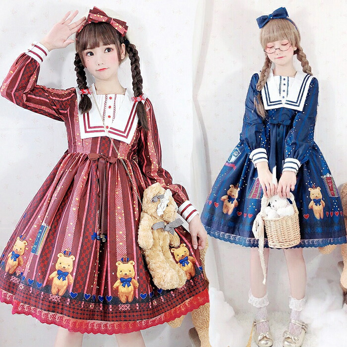 新作 レディース ロリータ 長袖 ワンピース リボン ソフト姉妹 ドレス ゴスロリ ハロウィン 衣装 女性 二次元衣装 復古風 少女 メイドさん ミニ スカート 文化祭 余興 ダンス 演劇 舞