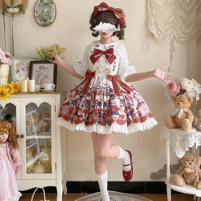 ロリータ レディース ドレス 韓国ファッション ワンピース キャミソールベアー おがかわいい 【人気商品】ロリータ jsk コスプレ メイド服 コスプレ ハロウィン