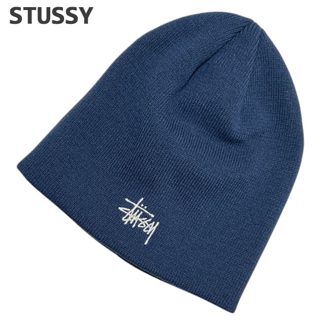 ステューシー STUSSY BASIC SKULLCAP BEANIE ビーニー ニットキャップ スケート ストリート エイトボール ストックロゴ 253-000660-014