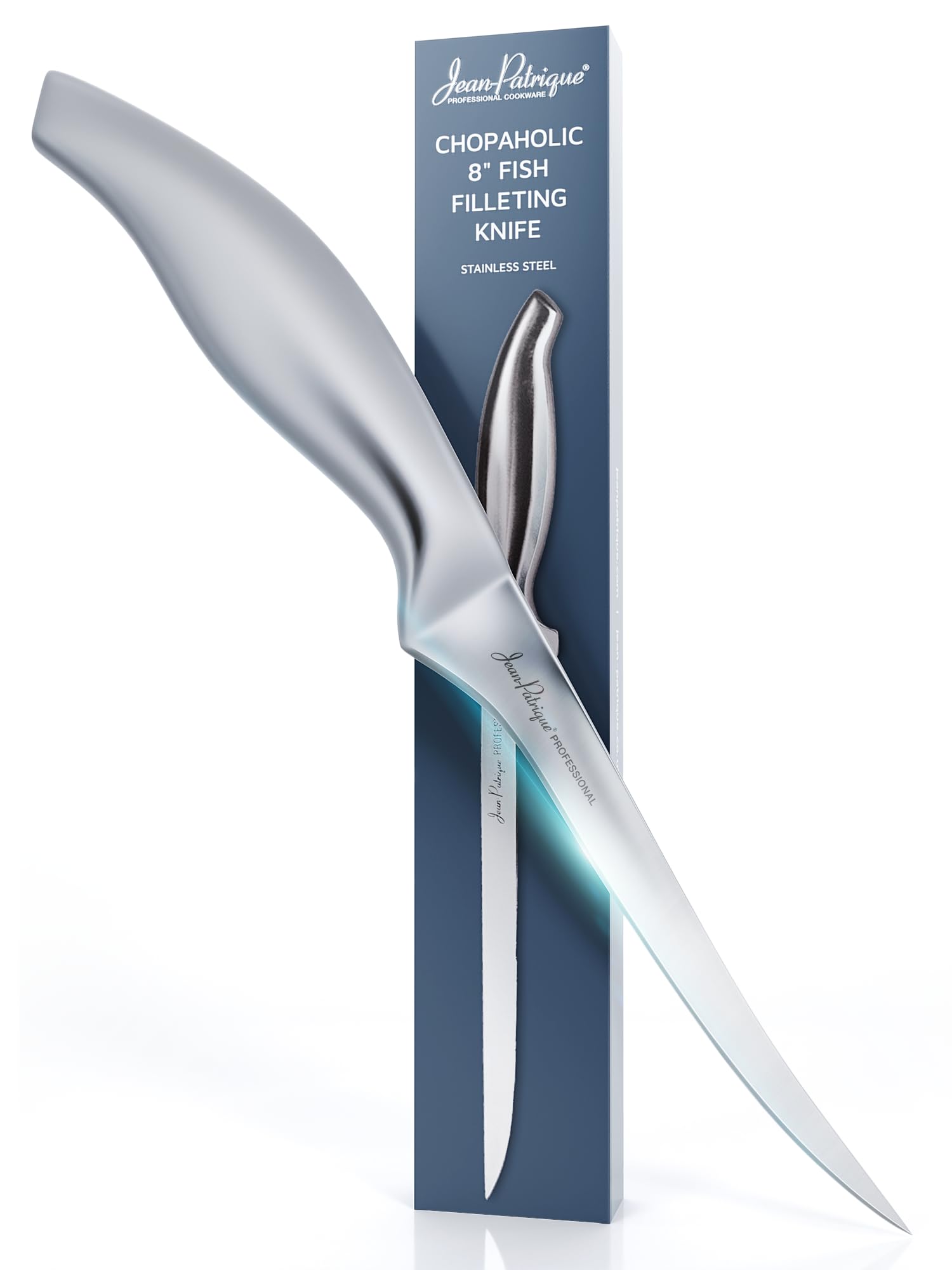 魚の骨抜きナイフ - 8インチ 薄くて柔軟な刃 魚の切り身ナイフ用 ステンレススチール構造