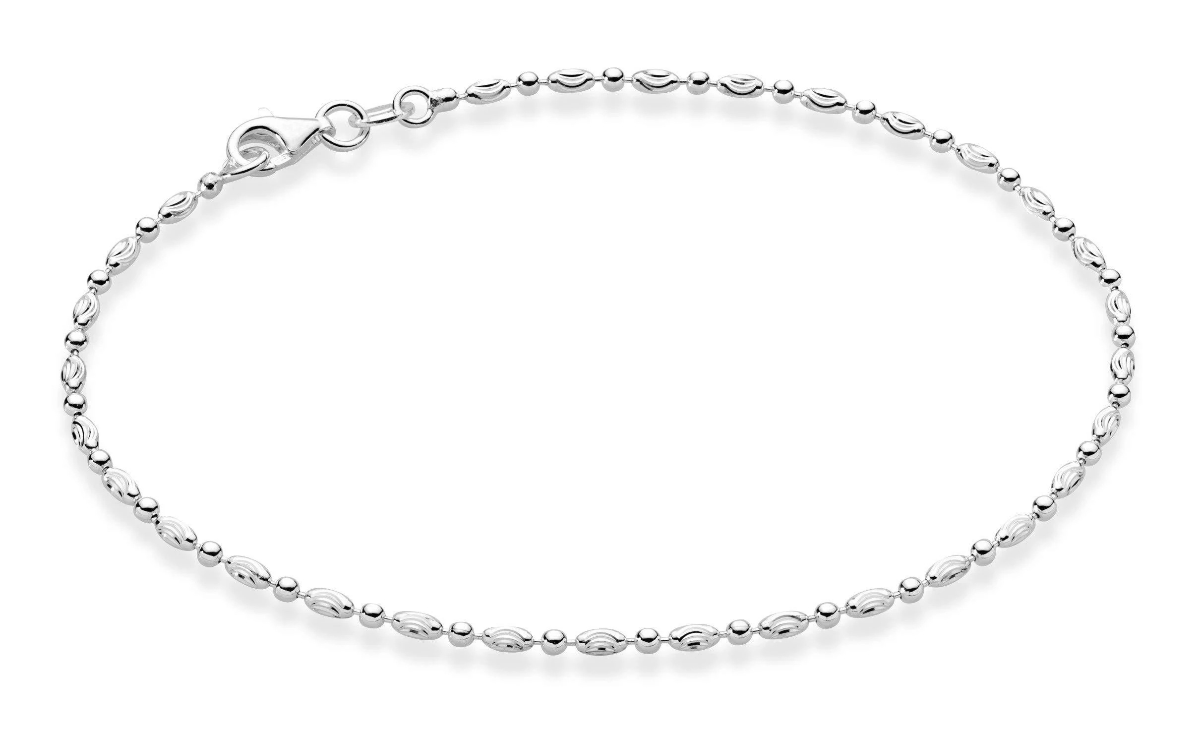 MiaBella 925 Sterling Silver Diamond-Cut Oval and