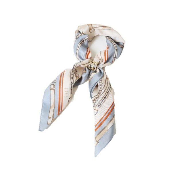 AK水原店 ハンドバッグ ブルー DDチェーン スカーフリングセット DCSC6E703