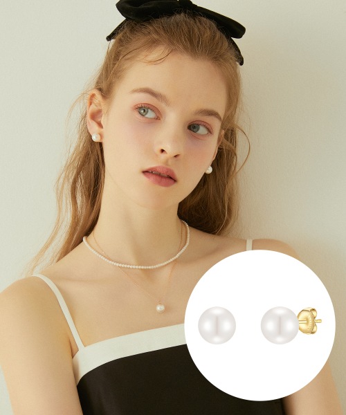 ジェスティーナベーシックパーリナ 14K イヤリング (JJP1EI2BF211R4000)