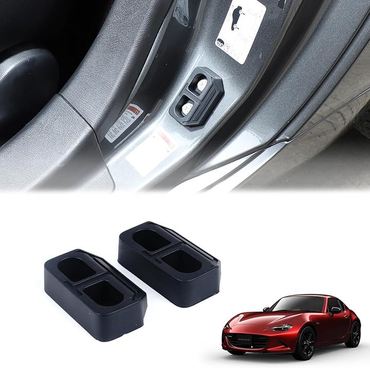 新型 マツダ ロードスター ND 専用 ドアウェッジ ドアウェッジピース シリコン＆鉄製 カスタム アクセサリー カー用品 (ブラック)