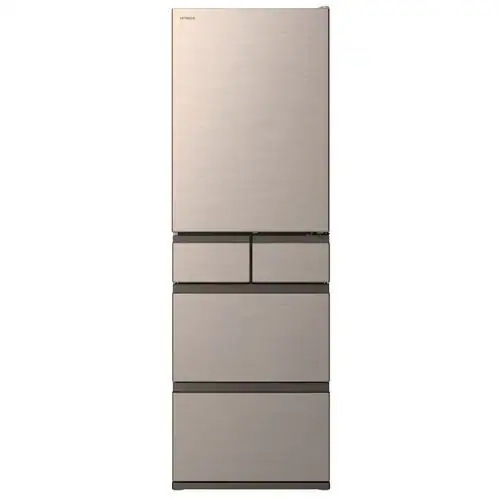 【無料長期保証】日立 冷蔵庫 470L 右開き 5ドア 幅60cm ひろin冷凍プラス まるごとチルド R-HWS47X ゴールド系