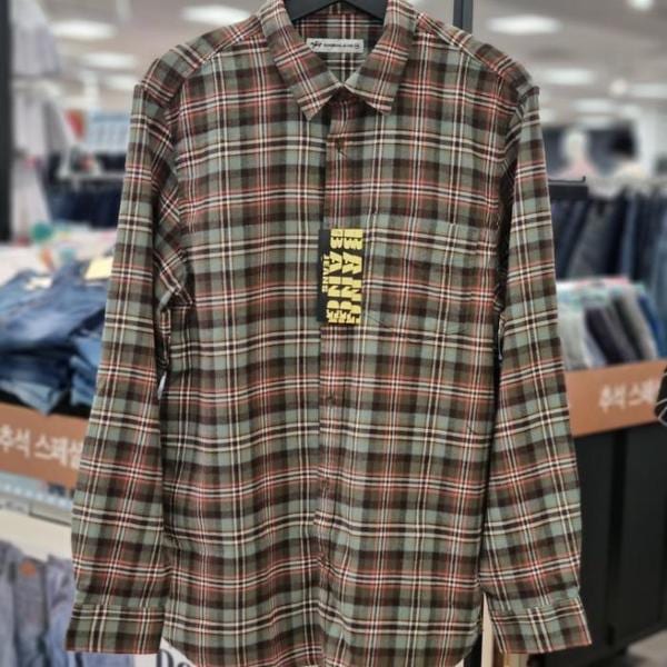 HC21 秋の共用長袖綿チェック柄シャツ NSK633 (S19127207)