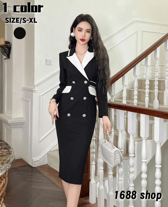 【新品追加】2025 タイトワンピース 姫系ワンピース　シンプル　ワンピース インポート ひざ丈 ミドル丈 エレガント　韓国ファッション シンプル Vネック パーティドレス 長袖　お嬢様 セクシー ミ