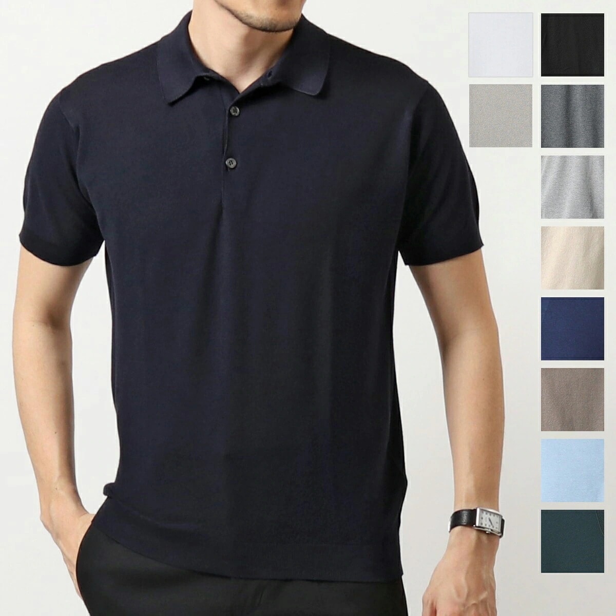 JOHN SMEDLEY ジョンスメドレー ニット セーター ISIS イシス EASY FITメンズ 半袖 イングリッシュ ポロシャツ コットンニット カラー13色 20,939円