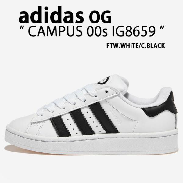 IG8659 スニーカー CAMPUS 00S WHITE BLACK シューズ レザースニーカー