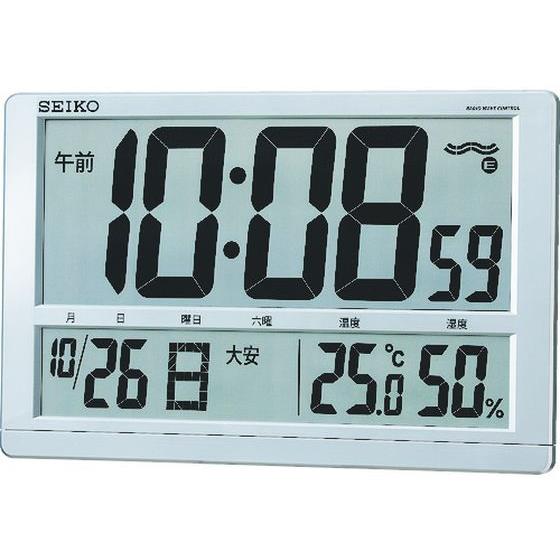 大型液晶電波掛置兼用時計 セイコータイムクリエーション 8202560