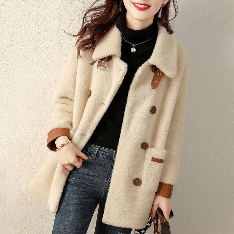 ダウンジャケット韓国ひと足お先にボアの新作韓国版女性用レディースゆったりトップスライダース人気ボアアウターキルティングアウター