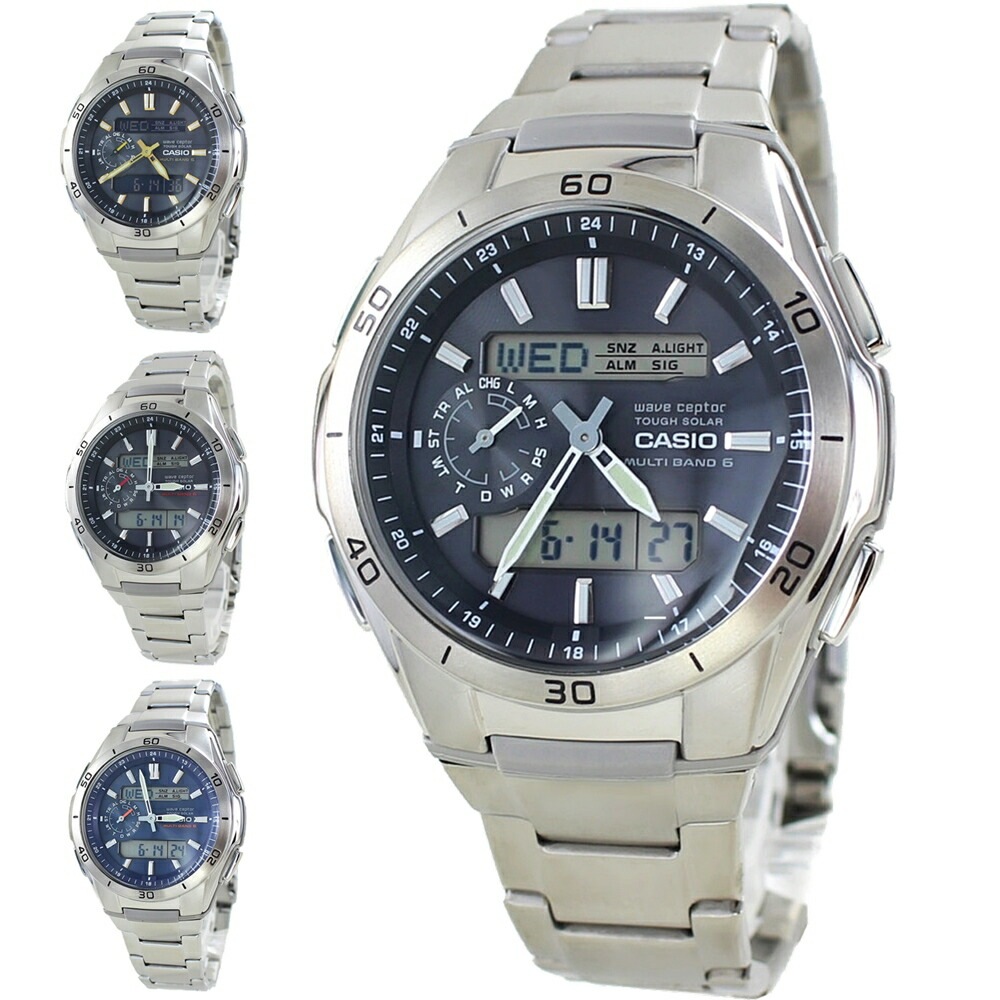 カシオ ウェーブ セプター 電波ソーラー 腕時計 手表 メンズ 電波腕時計 おすすめ レジャー用 防水 釣り アウトドア キャンプ ソーラー 腕時計 手表 見やすい 文字盤 試験 受験 海外旅行　仕事 15,768円