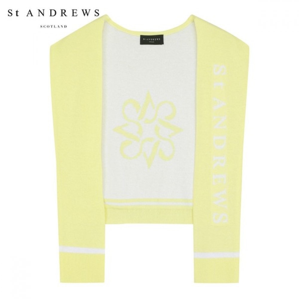 (St Andrews) 女性用カラーマッチングシンボルカーディガンショール