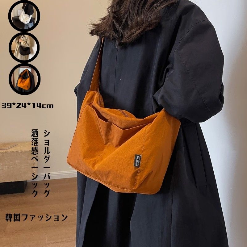 ショルダーバッグ 今年も人気！ミニバッグ 韓国ファッション 日本製カジュアルショルダーナイロン布バッグ女性新しいデザインシンプルな大容量通勤トートクロスボディバッグ