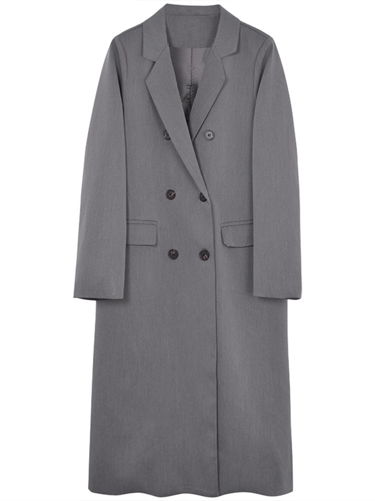 アウター コート チェスターコート ロング丈 袖あり 長袖 ノッチドラペル デザイン ボタン ダブルブレスト 美ライン カラバリ かわいい 大人可愛い きれいめ シンプル カジュアル 大人 上品
