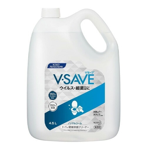 （まとめ買い）トイレ用除菌剤 V-SAVE 便座除菌クリーナー 4.5L 業務用 398772 [x3]