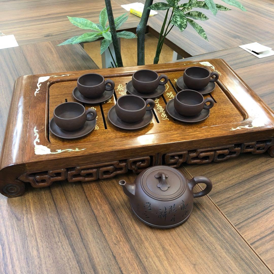 中国茶 陶器セット ブラウン