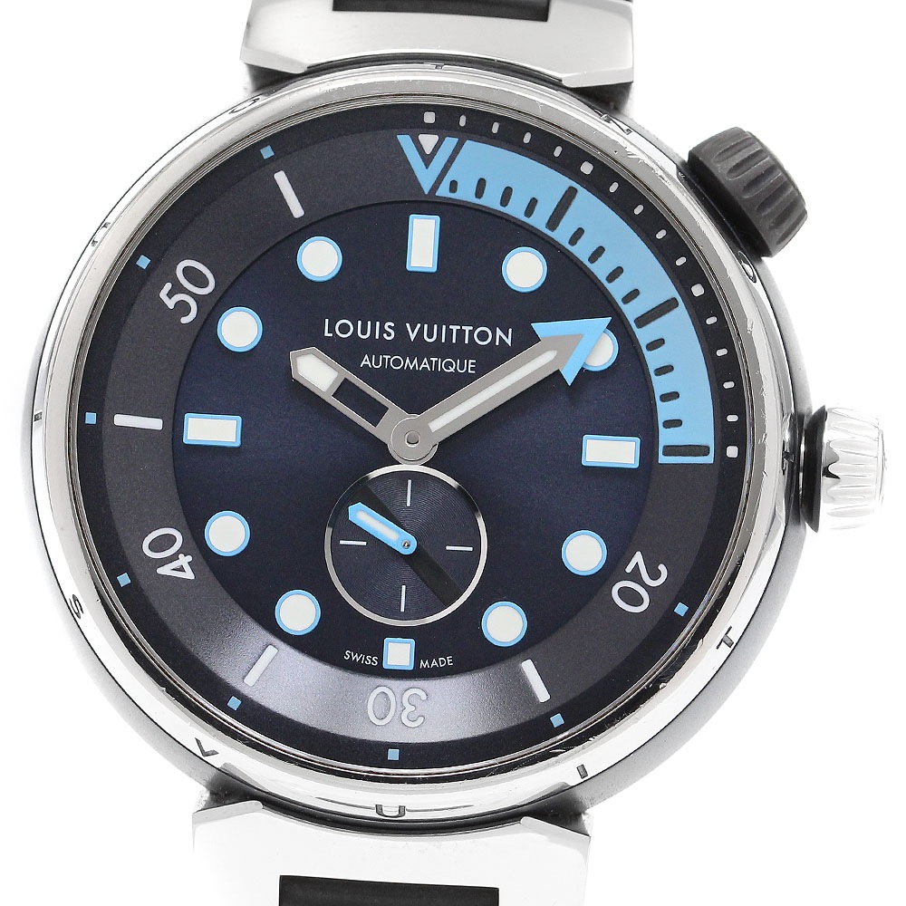 ルイ・ヴィトン LOUIS VUITTON QA121 タンブール ストリート ダイバー スモールセコンド 自動巻き メンズ _913529【中古】