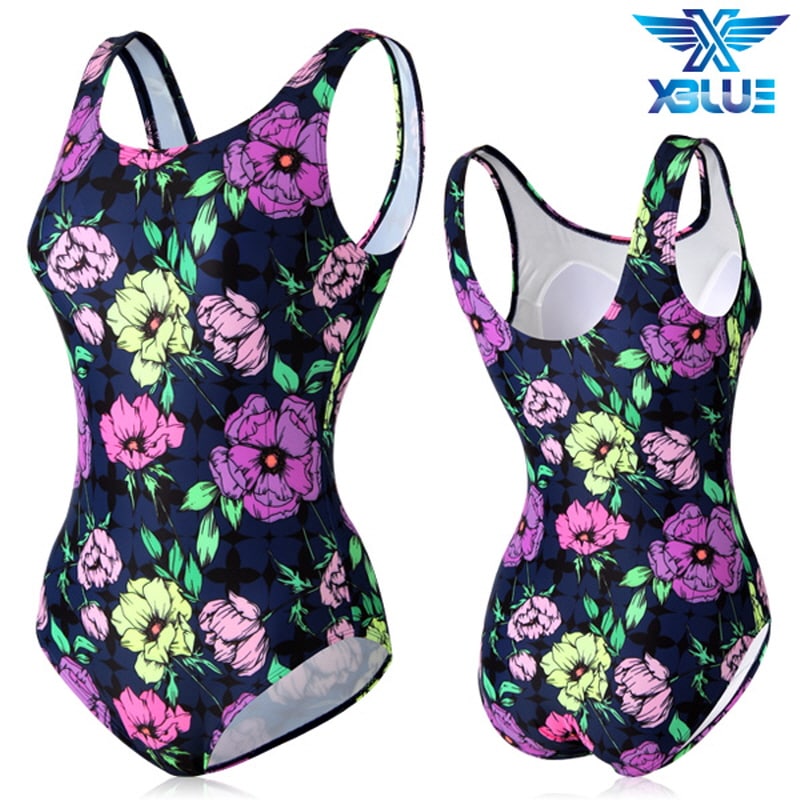 レディースアクアワンピース水着 女性 水泳 耐塩素性 ハイアクティブ 水着 XBL-0021-12