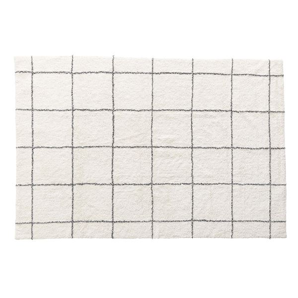 ラグ/カーペット 約幅130x奥行190cm アイボリー 完成品