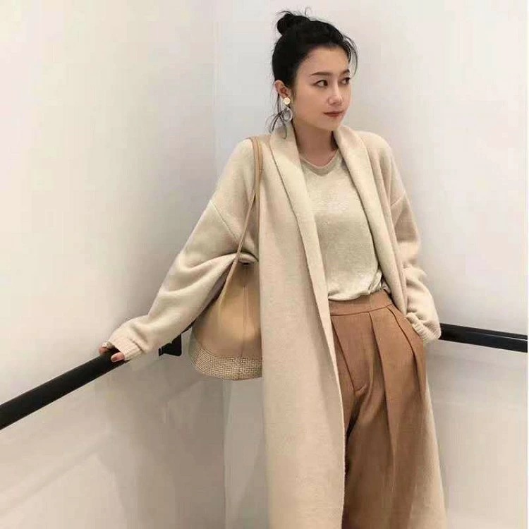 カーディガン レディース ニット ロング丈 ニットコーディガン 秋服 コート アウター カジュアル オシャレ