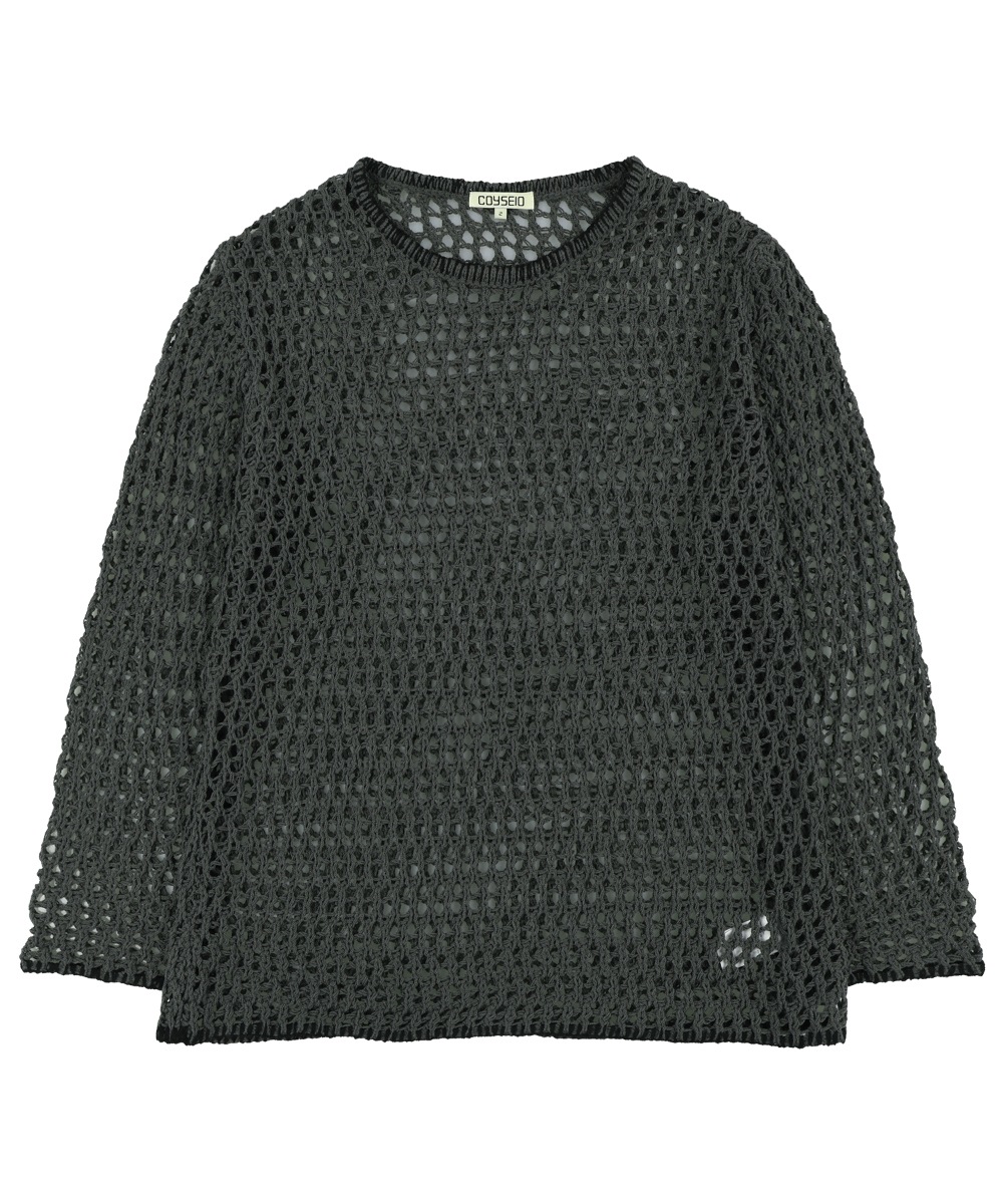 【COYSEIO】26SS HOLE KNIT : CHARCOAL