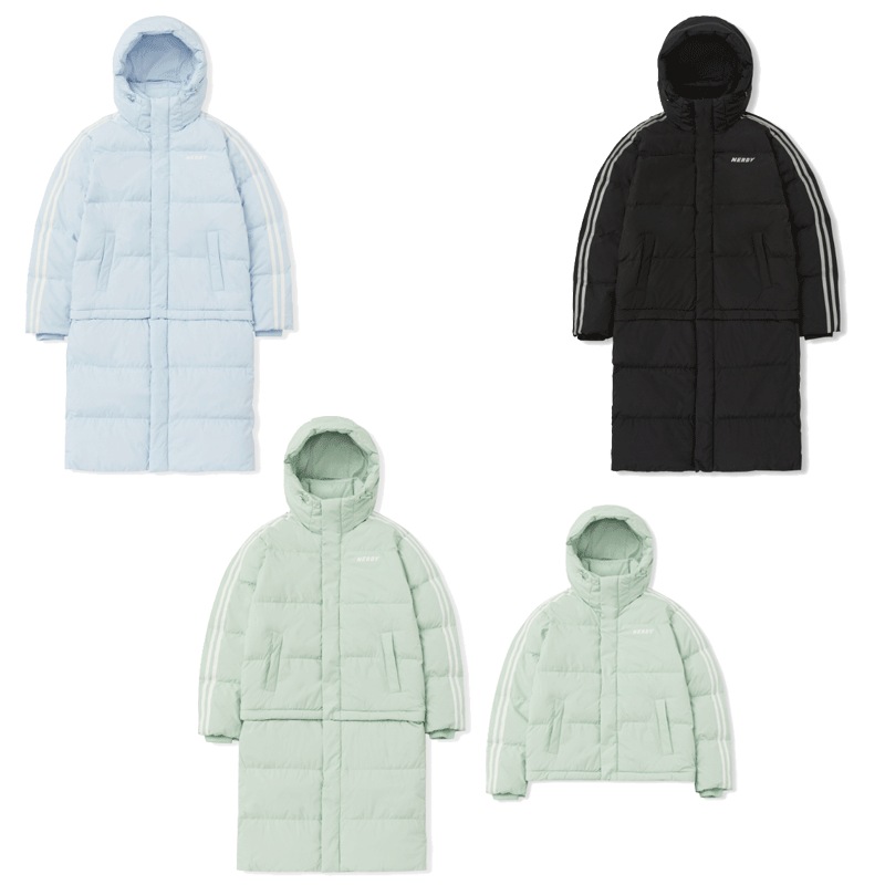 エヌワイ デタッチャブル ヘム ロング ダウン ジャケット