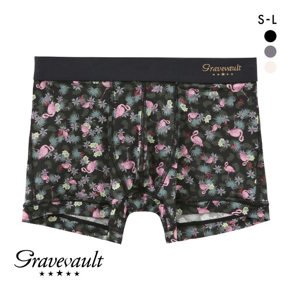 グレイブボールト Pink Flamingo ショートボクサーパンツ SML メンズ 前閉じ 日本製