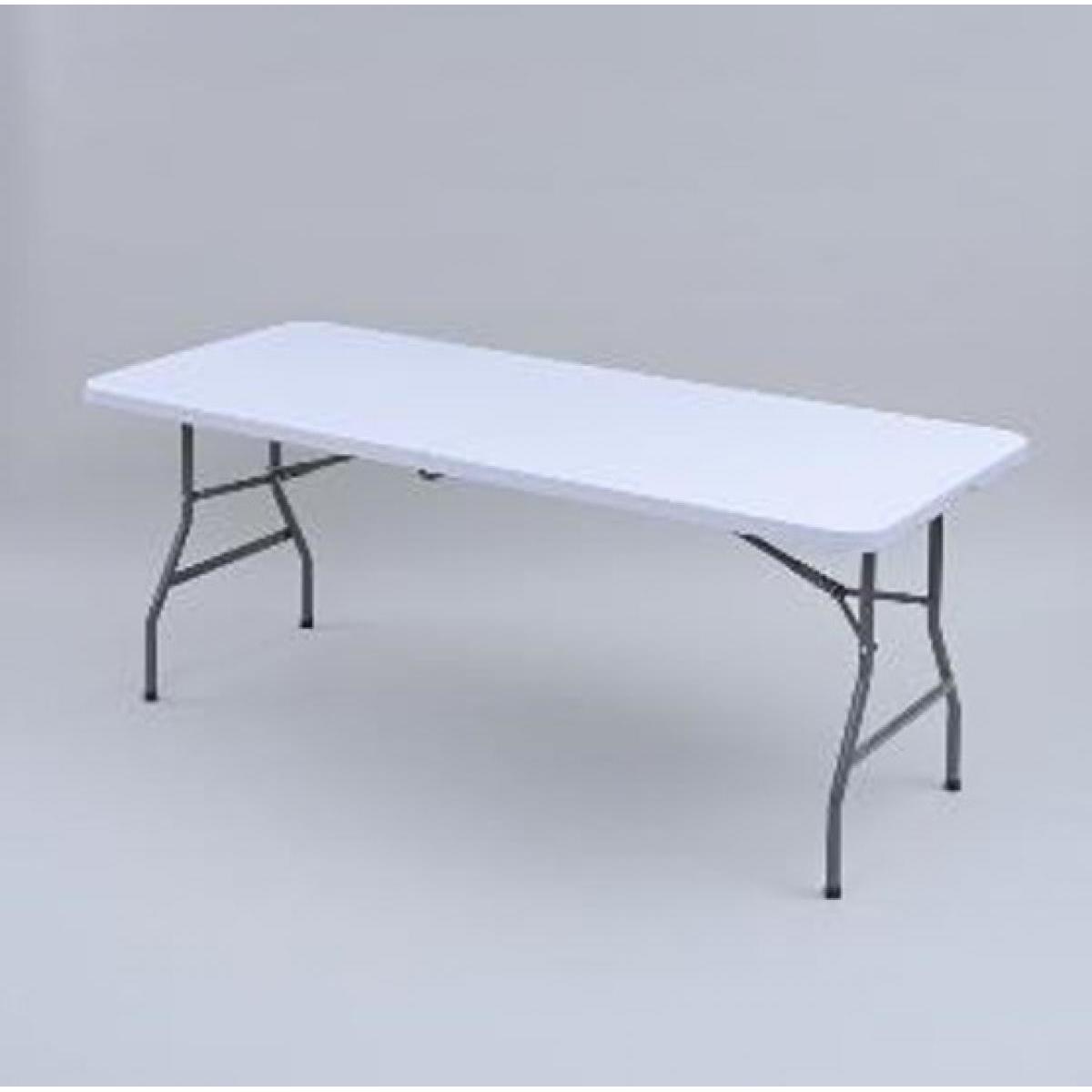 山善 YAMAZEN フォールディングテーブル 幅180cm×奥行75cm×高さ73cm ガーデニング アウトドア 折りたたみ 水洗い可能
