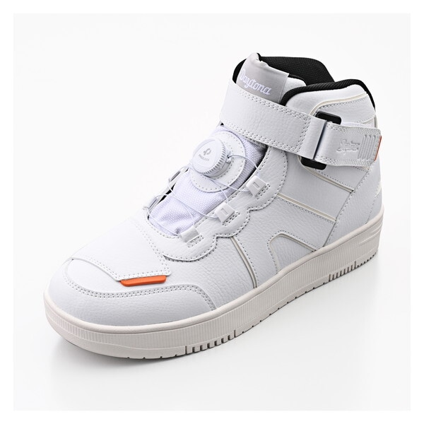 D61587 (Daytona) バイク用 ライディング シューズ 防水 ハイカット リール D-WPライディングシューズ DS-501 ソリッドホワイト 24.5cm 61587