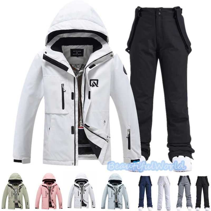 スノーボードウェア上下セットスキーウェアメンズレディースセットアップ男女兼用1スノボウェアスノーボードジャケットパンツ撥水防風保温雪遊び暖かいH80