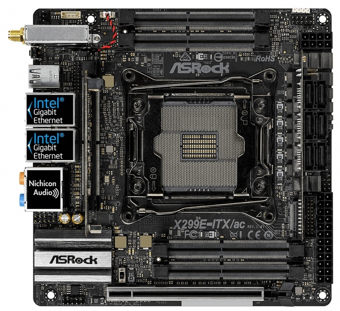 ASRock X299E-ITX/AC Used LGA 2066 Intel X299 SATA 6Gb/s USB 3.1 Mini ITX Intel Motherboard