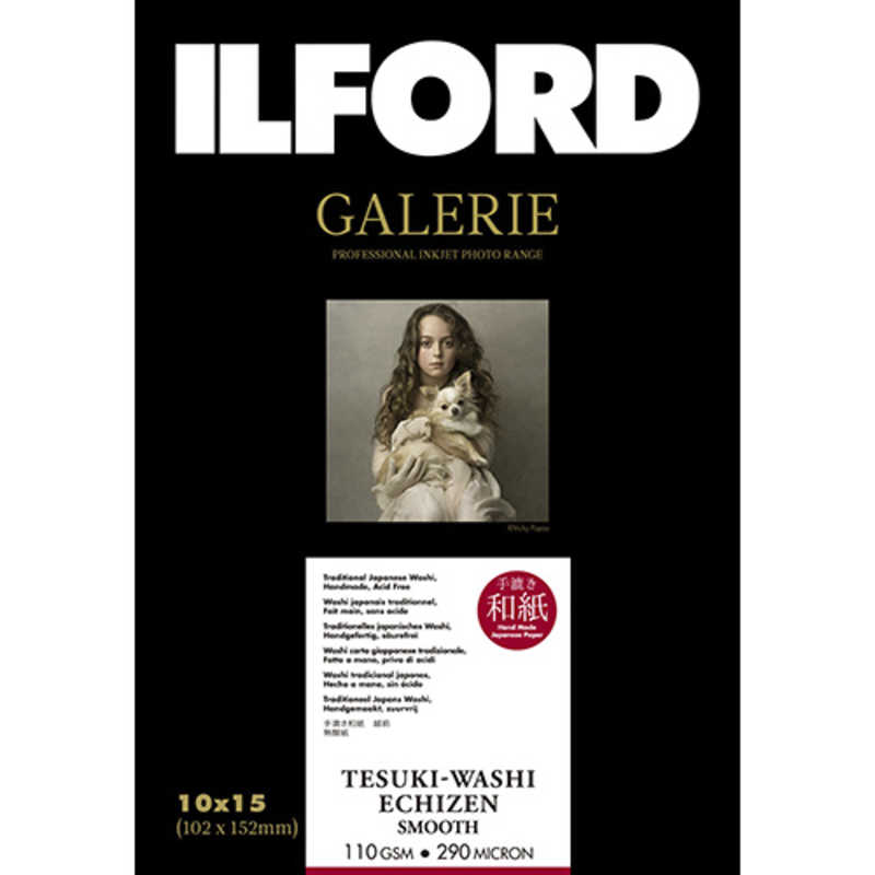 イルフォード　ギャラリー 手漉き和紙 越前 スムース 102x152 50枚 110gsm GALERIE　433308