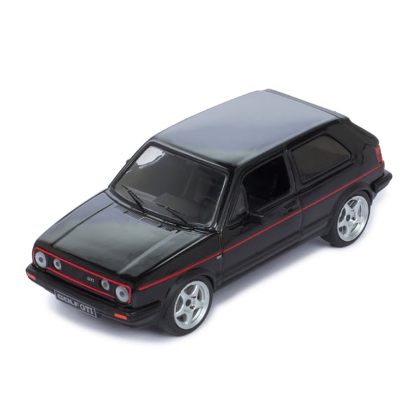 イクソモデル VW ゴルフ GTI (MKII) 1984 メタリックブラック/レッドライン シルバーホイール